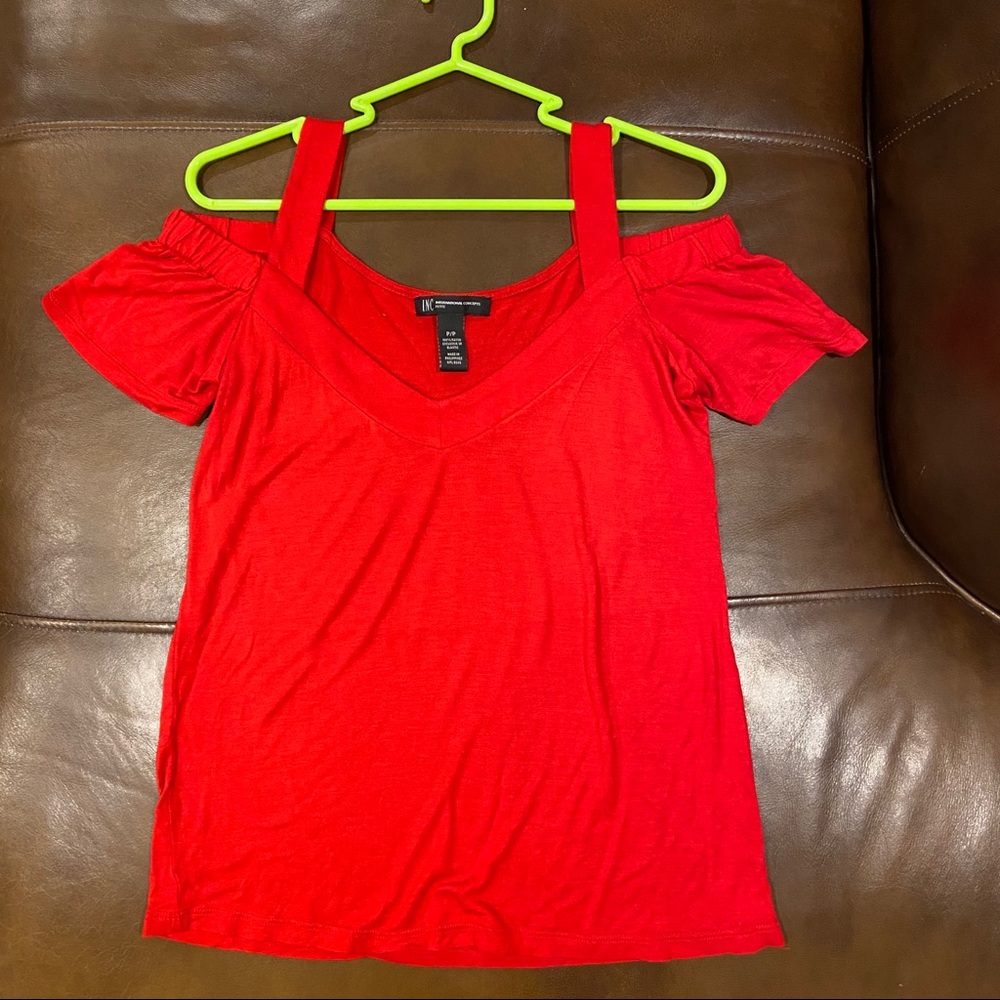 INC Laced Cold Off-shoulder Top